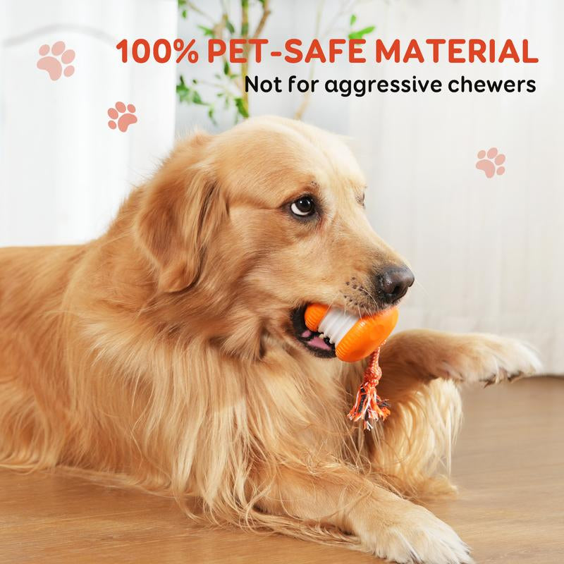 QGI Interactive Dog Ball, Random Path Electric Automatic Moving and Rolling Dog Toy with Rope for Small Medium Large Dogs, Motion-Activated Dog Stimulation Toy for Boredom Relief