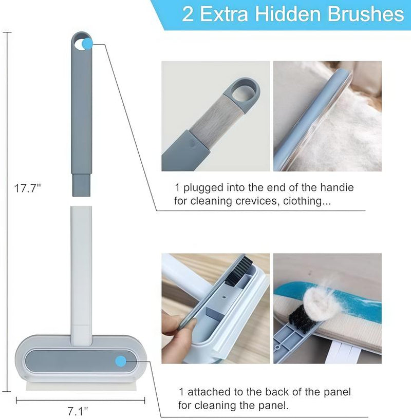 Pet Hair Remover for Furniture, Reusable, Washable Lint Brush for Dog and Cat Hair - Long Handle Design, Gentle on Couches, Carpets, Clothes, Bedding Cleaning Grooming Cleaner Removal