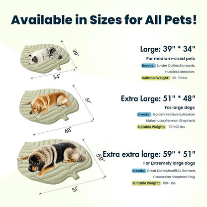Vagascape Dog Cooling Eco-Friendly Mat, Cooling Pad, Pet Cool Mats for Dogs and Cats Use in Crate, Tunk, Camping, Outdoors, Portable, Machine Washable, Durable, without Gel