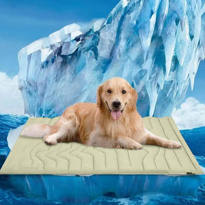 Vagascape Dog Cooling Eco-Friendly Mat, Cooling Pad, Pet Cool Mats for Dogs and Cats Use in Crate, Tunk, Camping, Outdoors, Portable, Machine Washable, Durable, without Gel